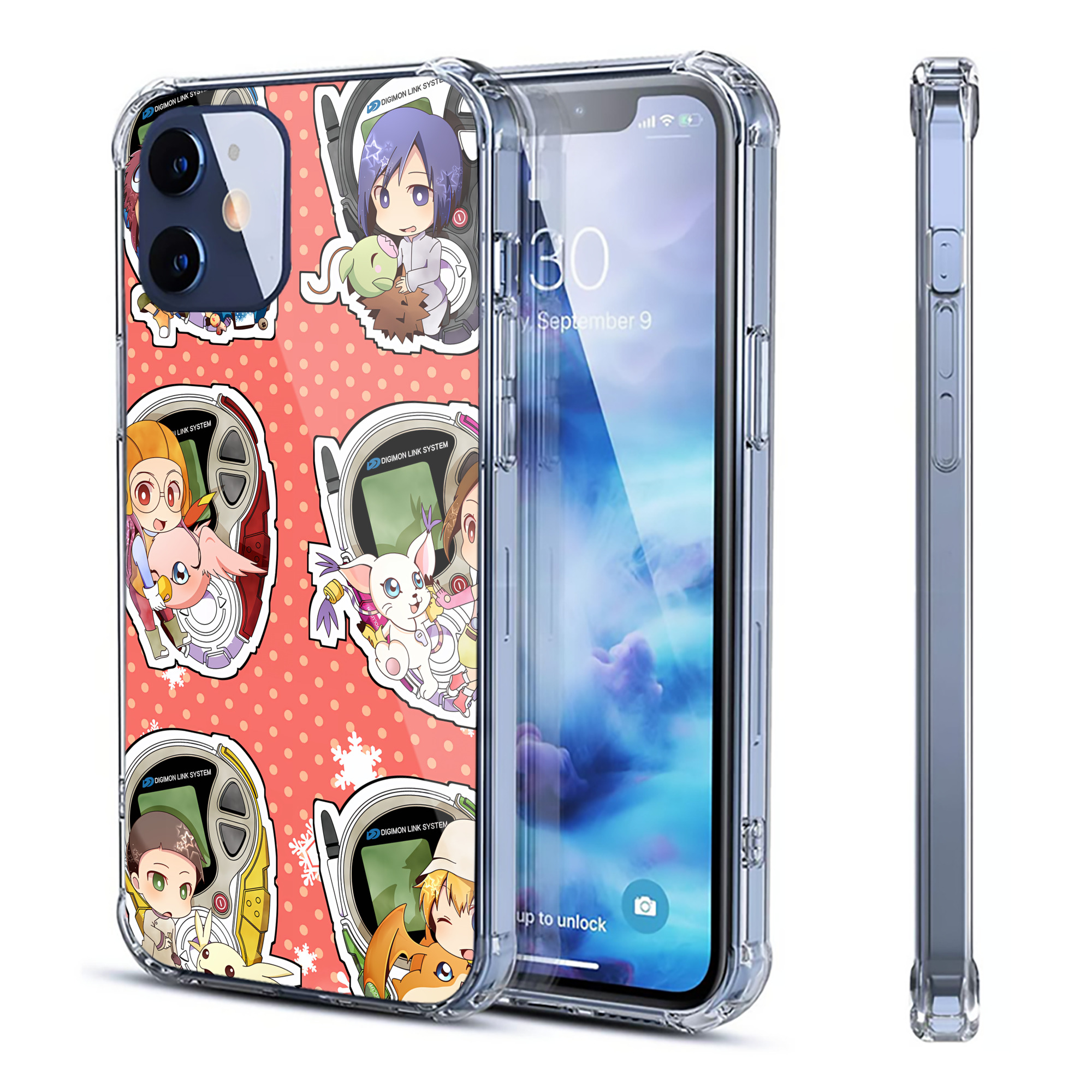（画像用） Digimon デジタルモンスター/デジモン 【iPhone 12シリーズ対応】透明スマホケース（クリアソフトケース）
